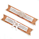 2pcs Wedding Garter Rhinestone Bow Lace Leg Ring White Sexy Garters Thigh G NT3C