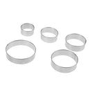 5pcs Stainless Steel Round Sharp Cookie Cutter DIY Cake Mold BakingTools