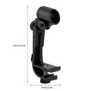 Pack of 2 Plastic Drum Microphone Clamp Holder Mic Clip-on Black Percussion