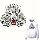 Leopard Iron on Stickers Washable Heat Transfer Patches For Clothes Appli LDN`US