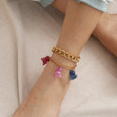 Women Multilayer Anklet Acrylic Bear Pendant Foot Chain Female Leg Jewelry Gift