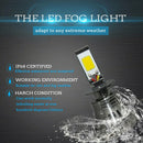 1x H3 Car Led Bulb 3000k 4800lm Dc12v-24v Yellow Fog Light ODS ALD