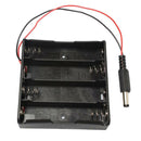 4 Slot 18650 Cells Battery Holder Storage Box Case With DC Power Plug BLACK