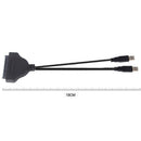 USB 3.0 to SATA 22Pin 2.5Inch Hard Disk Driver Adapter with USB Power Cable