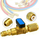 1/4" Male to 1/4" Female SAE Straight Ball Valve Charging Y AC Refrigerants L4N3