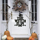 The Witch Is In Halloween Non-woven Hanging Witch Wall Door Decoration Hall