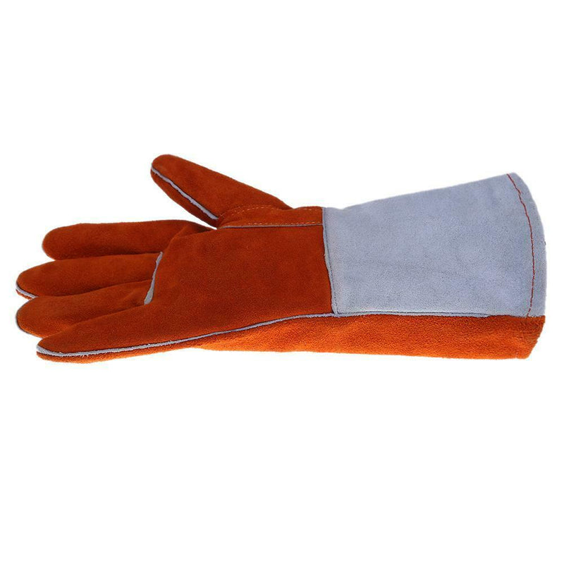 Welding Work Safety Gloves Cow Split Neck Leather Heat Resistant Gloves