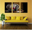 3Pcs Canvas Home Decor Wall Red Wine Art Painting Picture Abstract 35x50cm