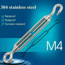 1pc M4 Stainless Steel 304 Hook & Eye Turnbuckle Wire Rope Tension
