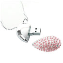 8GB USB 2.0 Memory Stick Data Memory Stick Flash Drive heart Pendant Rose r