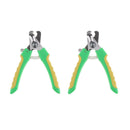 2PCS Pet Dog Cat Alloy Nail Clipper Trimmer for Small Animals Green L