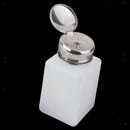 Clear Empty Pump Dispenser Bottle Push Down Nail Polish Remover Alcohol Bottle