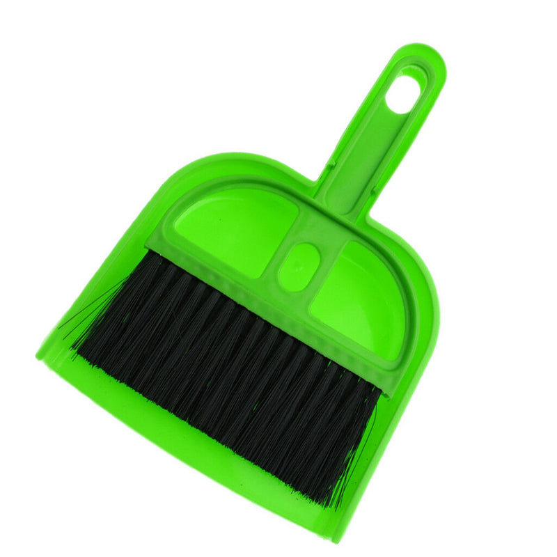 Mini Dustpan Broom Set Practical Dustpan and Brush Set Cage Cleaning Green