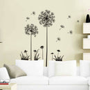 black dandelion bedroom wall stickers household adornment home wall stickers M&O