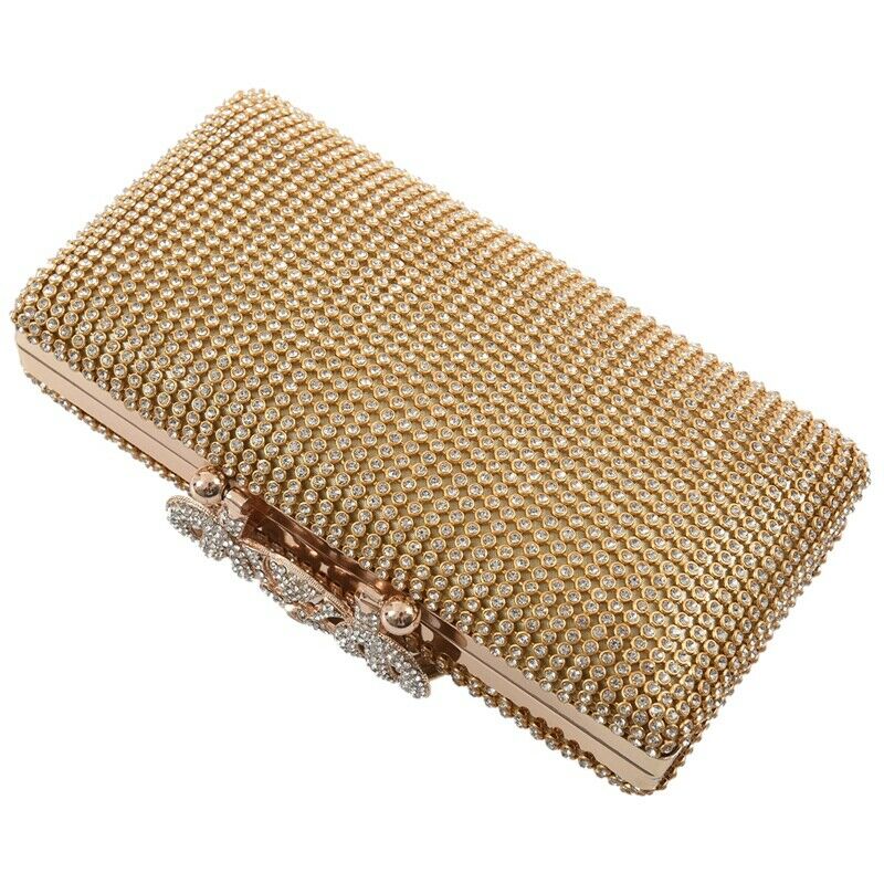 Dazzling Rhinestone Encrusted Evening bag Clutch Purse Party Bridal Prom M3K2