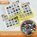 20pcs Natural Crystal Gems Quartz Polished Healing Chakra Stone Collection Set T