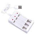 3-Slot USB Battery Charger Smart Charging For High Quality Rechargeable BatSEAU