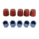 10x Blue+Red AC System Charging Port Covers 13mm&16mm High Low Side Accessories