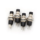 4pcs Mini Momentary Push Button Switch Black Reset button switch Lockless OZ