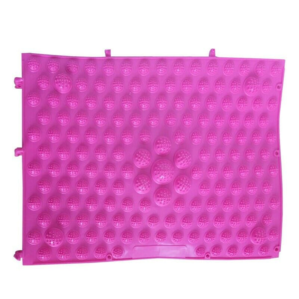 Rubber Sport Leisure Acupuncture Foot Massage Mat Shiatsu Sheet Pink O6Z2