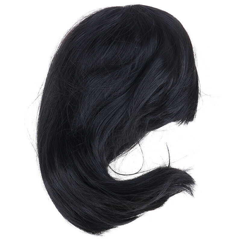 Short Bob Wigs Black Wig for Women with Bangs Straight Synthetic Wig Natural 3C