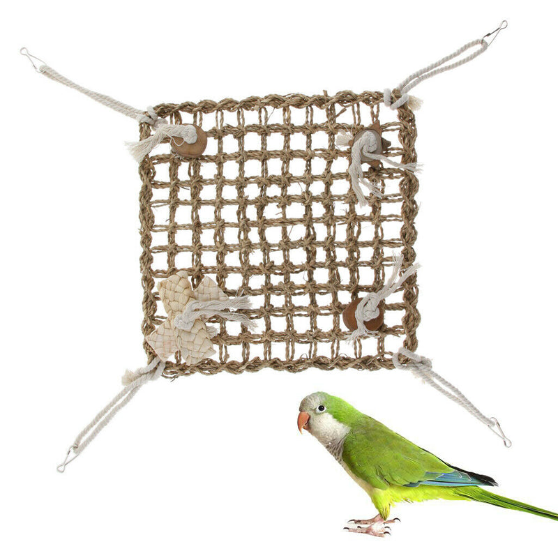 Bird Parrot Parakeet Budgie Cockatiel Cage Grass Hammock Swing Hanging Bite Chew
