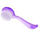 Plastic Anti-slip Grip Round Bristle Face Cleaning Brush Washing Brush Purp