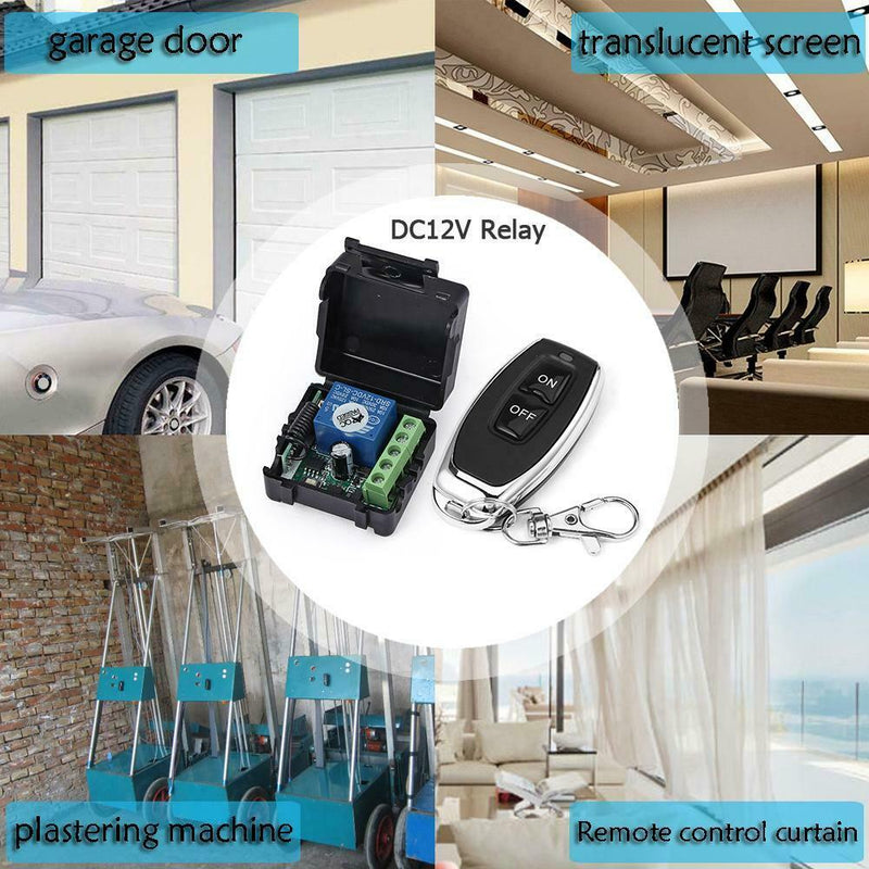 DC12V Relay 1CH Wireless RF Remote Control Switch (Receiver+Transmitter)