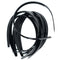 10pcs 10mm/0.4" Black Plastic Plain Flexible Alice Hair Bands Headbands