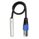 Balanced 3-Pin XLR Male to 6.35mm Female Jack Stereo Audio Cable, Mic Adapter