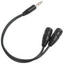 23 cm 3.5 mm dual connector plug male - female adapter jack stereo audio ca