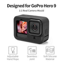 Silicone Housing Cover for GoPro Hero 9 with Lens Cap + Lanyard (Black)