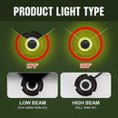 1 Pair H4 LED 72W 6500K 8000LM S4 Car Headlight Hi/Lo Beam Bulbs Waterproof