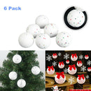 Christmas Tree Decoration Ball 6cm Bubble Star Christmas Ball Pendant 6 Pack