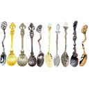 10pcs Retro Shape Handle Coffee Spoon Tea Dessert Soup Condiment Scoop