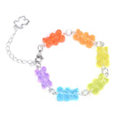 Women Stainless Steel Bangle Handmade Cartoon Candy Bear Bracelet Jewelry G T3C