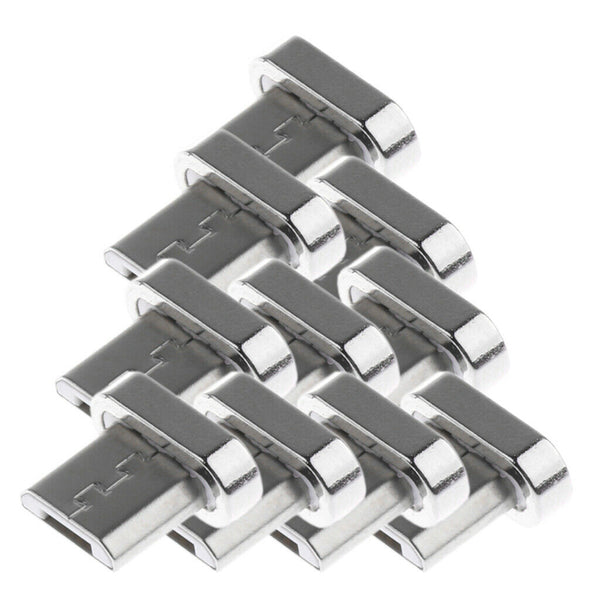 10x Magnetic Tips Micro USB Converter Adapter Connector Head For Phone