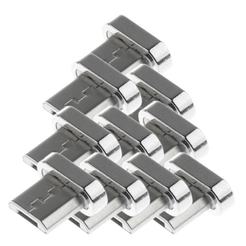 10x Magnetic Tips Micro USB Converter Adapter Connector Head For Phone