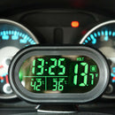 Car Voltage Digital Monitor Battery Alarm Clock LCD Temperature Thermeter