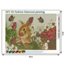 5D DIY Full Drill Diamond Painting Cute Rabbit Cross Stitch Embroidery Kits