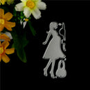 Shopping Pregnant Woman With Hat Cutting Dies Embossing Stencils Decor HT ME