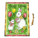 Happy Easter Rabbit Wood Hanging Plaque Ornament Home Wall Festival Pendant
