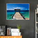 5D DIY Full Round Drill Diamond Painting Seaside Plank Road Cross Stitch