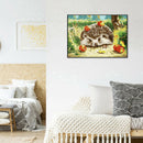 Painting By Numbers Kit DIY Hedgehog Hand Painted Canvas Oil Art Picture A