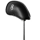 12pcs PU Golf Club Head Covers Slightly Thick Golf Club Iron Covers Black, Fit