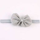 14pcs Chiffon Bowknot Baby Headbands Solid Color Baby Girl Hair Bands