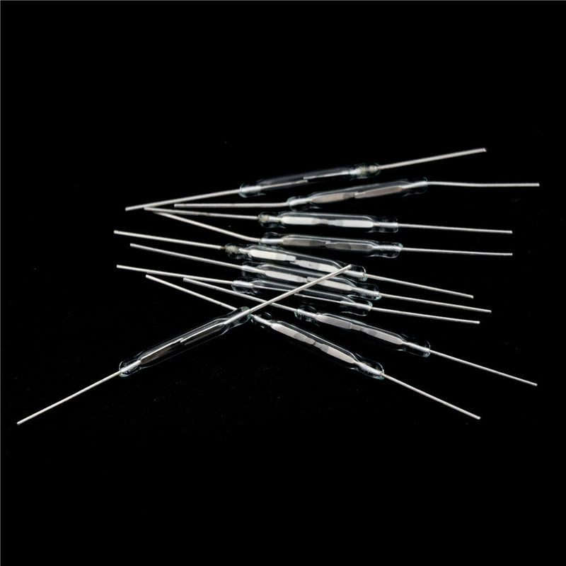 10Pcs 3*20mm Glass Magnetic Induction Reed Switch MagSwitch Normally Open J SE