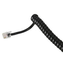 2 Pcs 2M RJ9 4P4C Plug Coiled Stretchy Telephone Handsets Cable Black