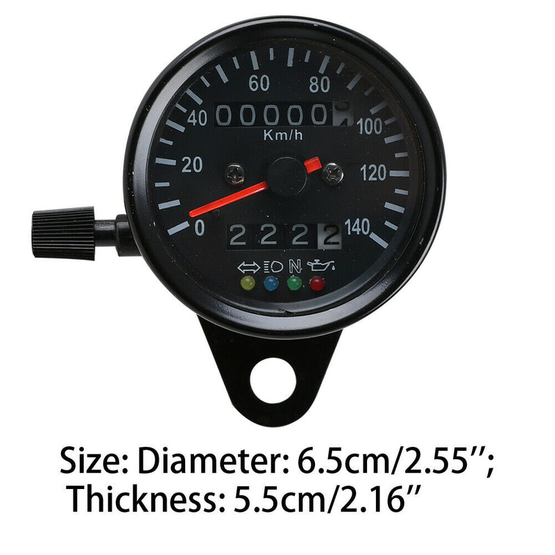 Motorcycle Speedometer Odometer 12V Motorcycle Dual Speed Meter w/ Indicator