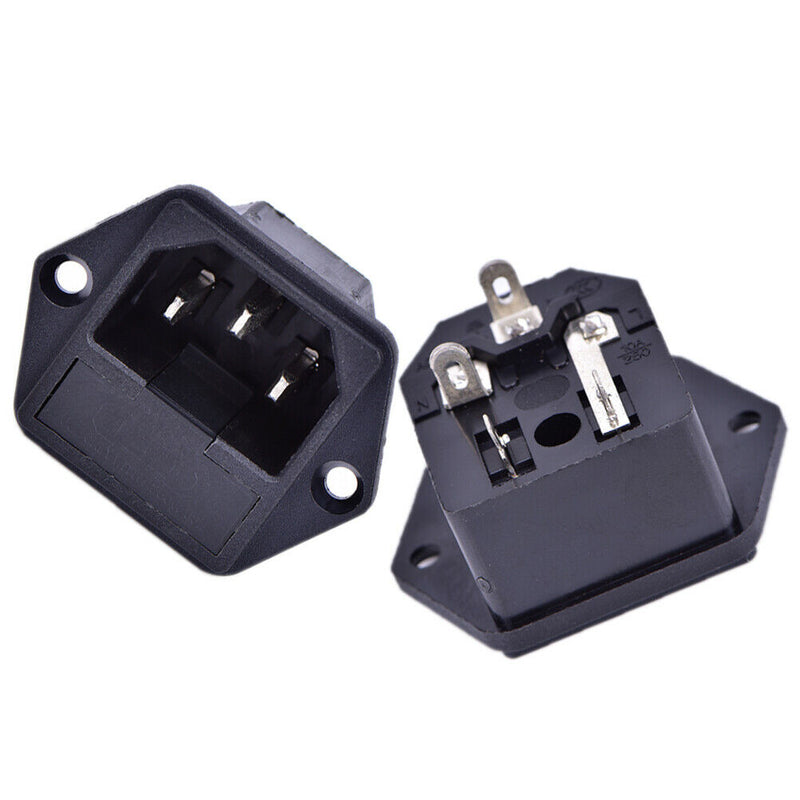 AC-03 Power Socket 10A 250VAC With Safety Fuse Holder Triangle Socket  Bj